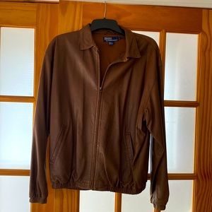 Polo by Ralph Lauren soft leather lamb skin jacket. 100% Leather 100% Cotton